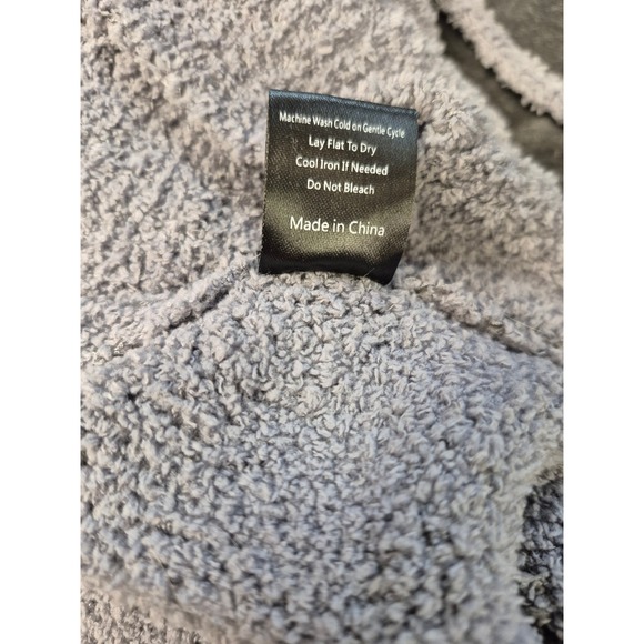 POL Star Hoodie Sweater Large Gray Plush Eyelash Knit Cozy Lounge Pullover NWT - Picture 6 of 6